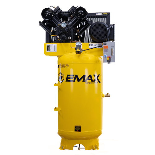 EMAX Industrial 7.5 HP 1-Phase 2 Stage 80 gal.Vertical Stationary Electric Air Compressor