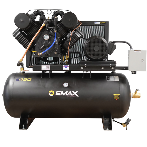 EMAX Industrial Plus 20 HP 3-Phase 2-Stage 120 gal Stationary Electric Air Compressor