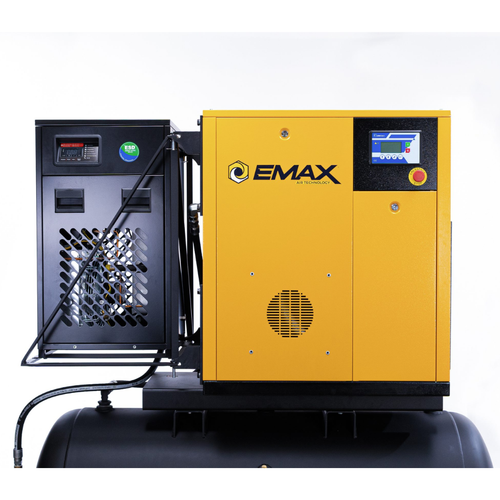 EMAX 10HP 3PH Rotary screw Package -VSD (tank and dryer included)