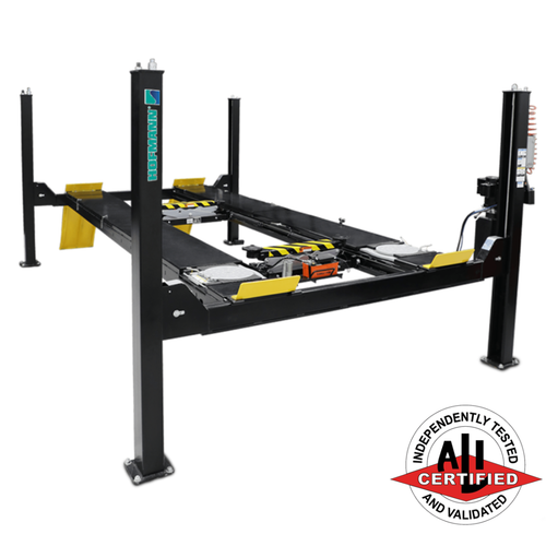 Hofmann EELR728APKG 12k 4-Post Alignment Lift. Includes Rolling Jacks (2), Turntables, Rollback Paddle Kit