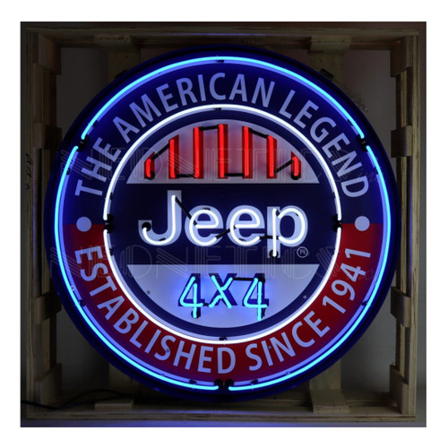 Neonetics 9JEEPA Jeep 4X4 The American Legend Neon Sign In 36 Inch Steel Can