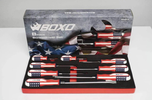 8-Piece American Flag Handle Screwdriver Set