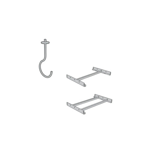 Rousseau Metal SRP0408 Hanging Rack, Double Hanging Rail (96"W x 36"D x 87"H)