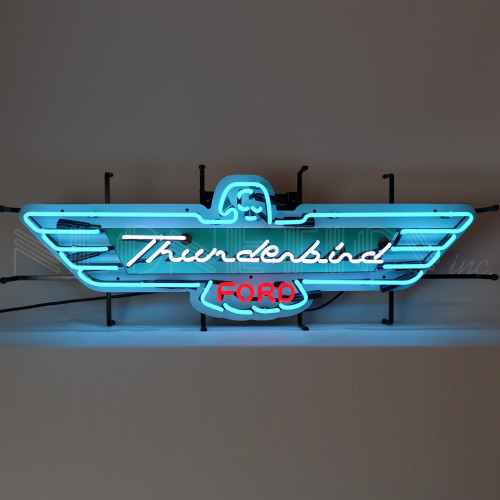 Neonetics - 5TBIRD FORD THUNDERBIRD NEON SIGN WITH BACKING