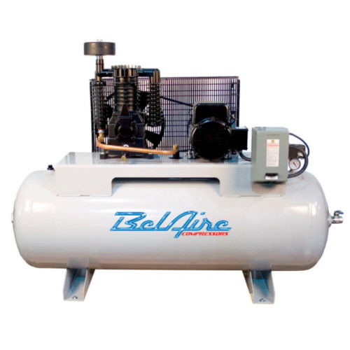 7.5 hp 2-Stage 220 V 3-Phase 80 gal Horizontal Air Compressor