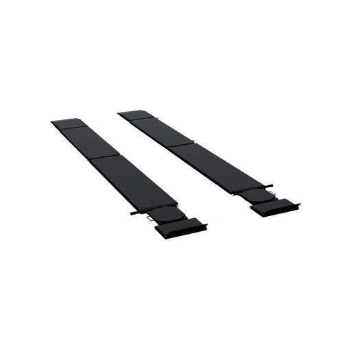 QSP-DB-6000-24 Rear Slip Plate Add-On Kit for 24" Wide Runway  Powder Coated Black (turnplates not included) with 80" Rear Slip Plate Standard