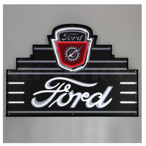 Neonetics 29ADFRD Art Deco Marquee Ford Led Flex-Neon Sign In Steel Can