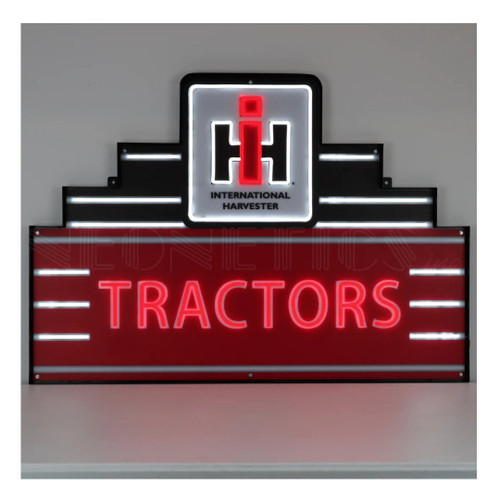 Neonetics 29ADIHT Art Deco Marquee International Harvester Tractors Led Flex-Neon Sign In Steel Can