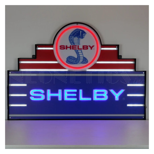 Neonetics 29ADSHL Art Deco Marquee Shelby Led Flex-Neon Sign In Steel Can