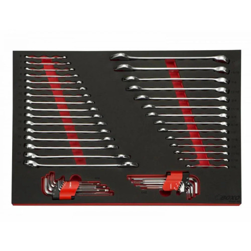 Boxo 222-Piece Metric and SAE Master Tool Set. 6-Point Shallow