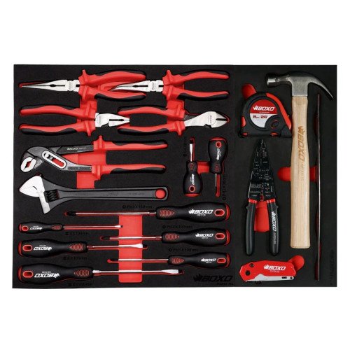 Boxo 222-Piece Metric and SAE Master Tool Set. 6-Point Shallow