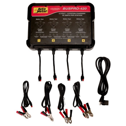 Auto Meter BUSPRO-420 4 Station Charger. 20 Amp/Station. 120V