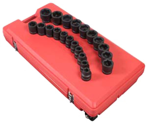 SUNEX Tool - CC 5692 1in Drive 21-Piece SAE Impact Shallow Socket Set Main Image