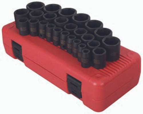 Sunex Tool - CC 2645 26 Piece 1/2 Inch Drive Metric Shallow Impact Socket Set