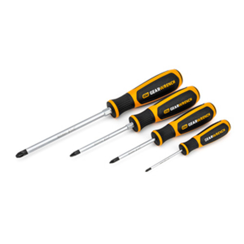 GEARWRENCH - ACH 80061H Pozi 4-Piece Screwdriver Dual Material Handle
