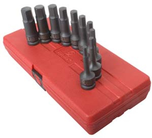 SUNEX  TOOL - CC 2638 Automotive Socket Set 1/2-Inch Drive 10 Piece Impact Hex Driver