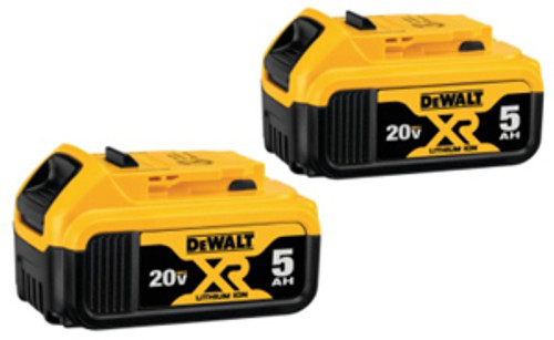 DEWALT Battery 20V Max XR Li-Ion 5.0Ah DCB205-2 2Pk