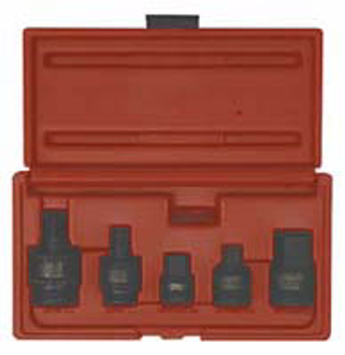 Sunex Tool 3305 5-Piece Automotive Socket Set Adapter Universal Joint