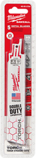 Milwaukee Sawzall Torch Metal Demolition Blades 6in 18TPI 5 Pack