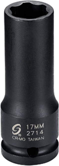 SUNEX TOOL - CC 2714 17mm Wheel Lock Socket 1/2 Drive Extra Thin Wall