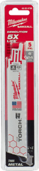 Milwaukee Electric Tool - ACH 48-00-5786 24T 6in Sawsall Blades 5Pk