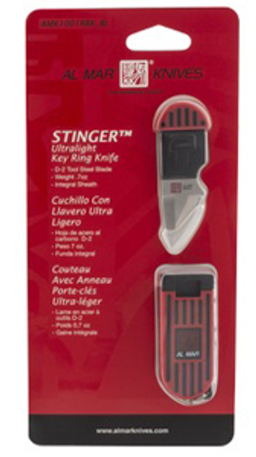 SUNEX TOOL - CC AMK1001RBK_BL 1.3 Inch Red Stinger Keychain Knife