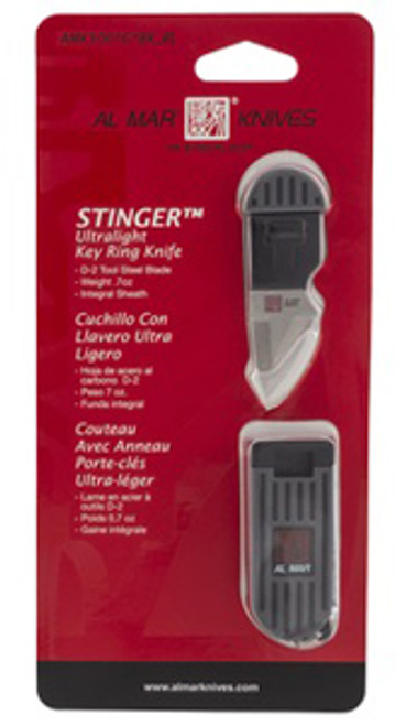 SUNEX TOOL - CC AMK1001GYBK_BL 1.3in Grey Stinger Keychain Knife