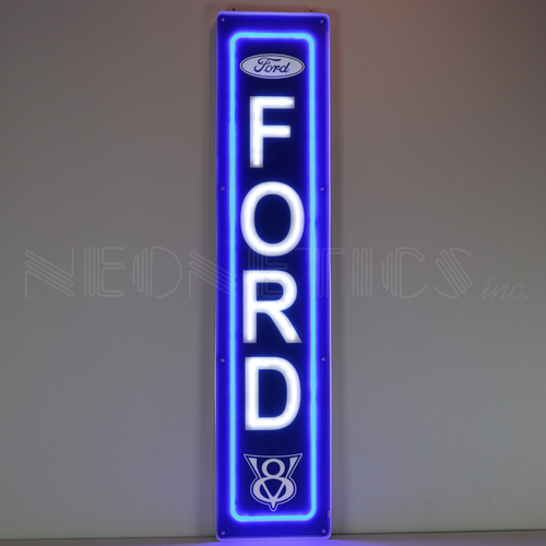 Neonetics 29VTFRD Ford Vertical Led Flex-Neon Sign In Steel Can