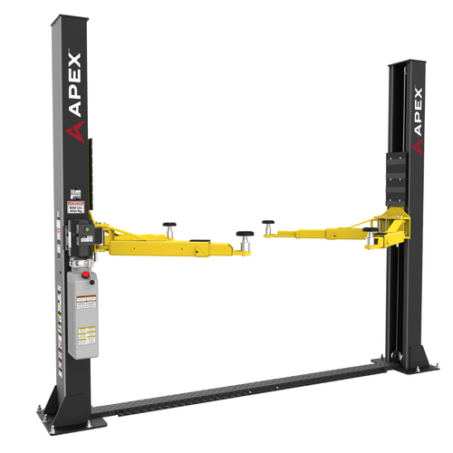 APEX AL9LC Two Post Car Lift 9,000 Lbs Capacity Floorplate