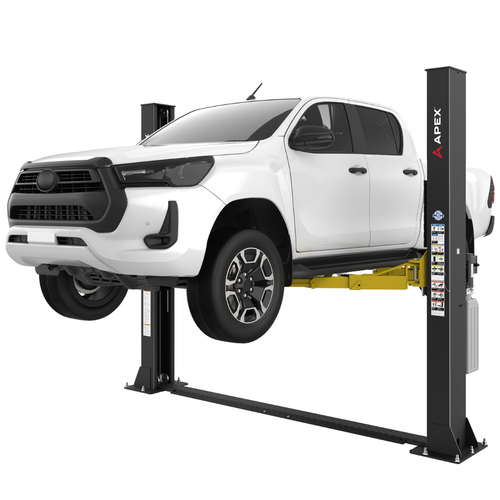 APEX AL9LC Two Post Car Lift 9,000 Lbs Capacity Floorplate