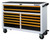 Boxo Uat530121-W-1 53" 12-Drawer Pro Series Bottom Roll Cabinet (White Body/Gray Drawers/Customizable Drawer Pulls)