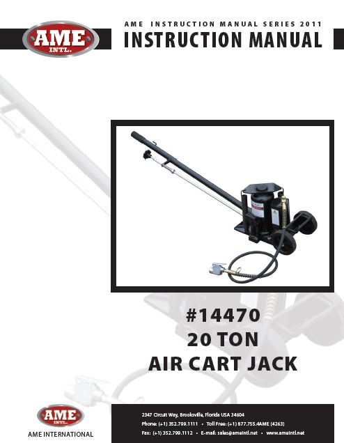 AME 14470 20 Ton Air Cart Jack