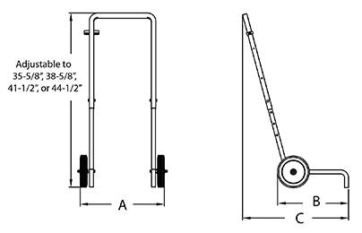 Reelcraft 600885-2 18 Cart Assembly, Semi-Pneumatic Tires