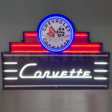 NEONETICS.ネオンアートプリント　在庫2024 Neonetics 29ADCOR Art Deco Marquee Corvette Led Flex-Neon Sign In
