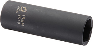 SUNEX TOOL - CC 2619 1/2 Drive 19MM Automotive Socket