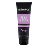Flea & Tick is a soothing dog shampoo which helps to wash out fleas and ticks from your dogs coat. Enriched with tea tree and neem oil, it helps to soothe irritated bitten skin.

With built in conditioner and pro-vitamin B5, Flea & Tick also helps to keep your dog’s coat beautifully clean and healthy.

All Animology dog shampoos have a mild yet deep cleaning action that removes dirt and odour without stripping the coat of its essential oils. Our ‘easy rinse’ formulation keeps washing time to a minimum, while the built-in conditioner and Pro-Vitamin B5 help to improve the health, strength and condition of your dog’s coat.