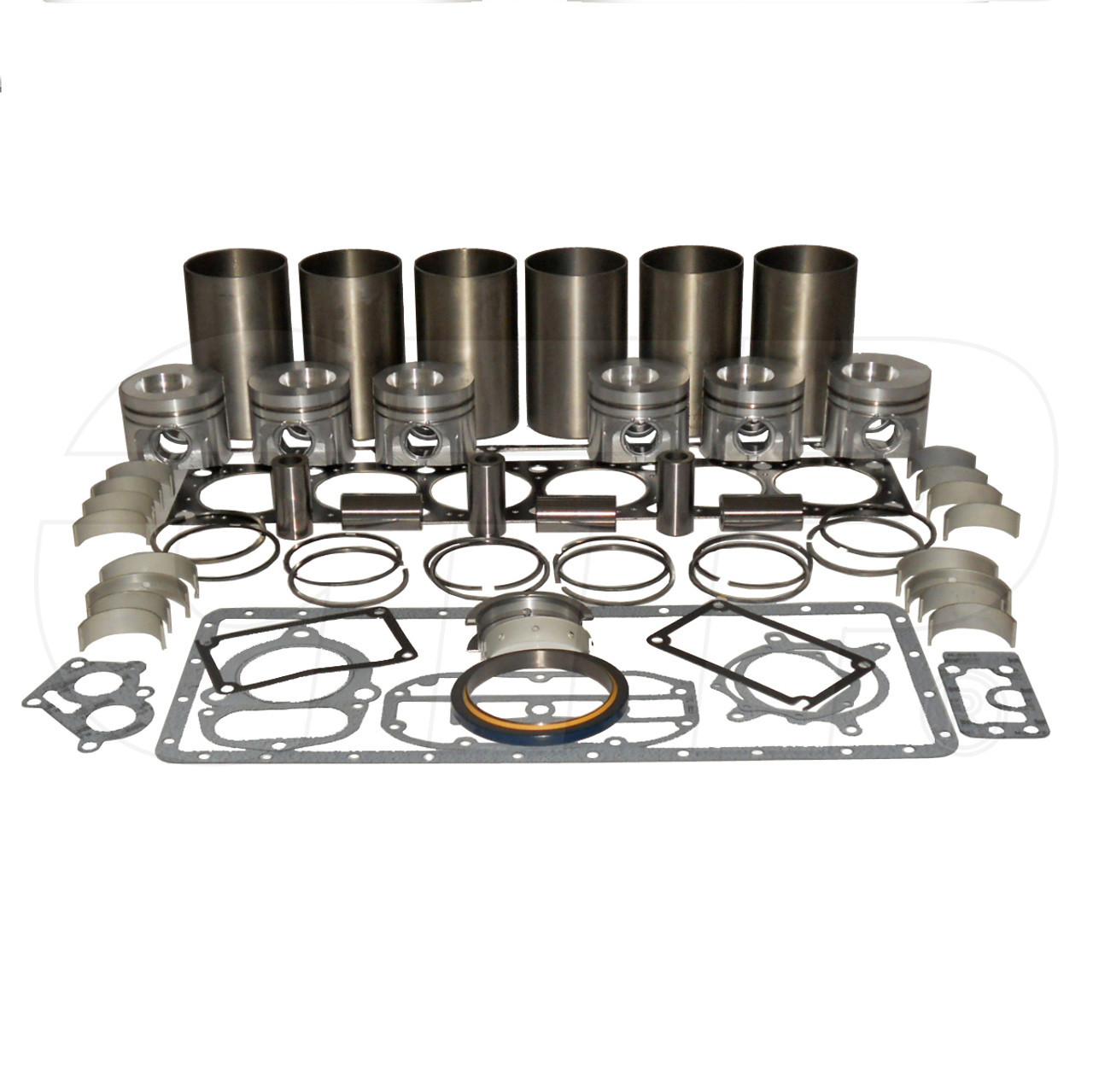 CTP6I1144-IK, 6I1144 IK In-frame Overhaul Kit
For CAT Caterpillar Machine/Engine/Model(s) 3116
(Piston #6I1144, 6I-1144 )
In-frame Overhaul Kit for Backhoe Applications -
Engine Arrangement# is REQUIRED__________________________
Serial #___________________________
CTP In-frame kits offer quality parts engineered to work together for maximum performance.
All In-frame Kits come complete with:
Liners
Pistons
Piston Rings
Piston Pins
Retainers
Connecting Rod Bearings
Main Bearings
Thrust Plates
Valve Grinding Gasket Kits
Central Gasket Kit
Seal Kits
Features:
• Superior durability to give extended life between overhauls.
• Reduced break in oil consumption for greater economy.
• Incredible savings to keep your engine running profitably.
• In-frame Kits may be built to oversize specifications. Please
ask your sales representative for availability.