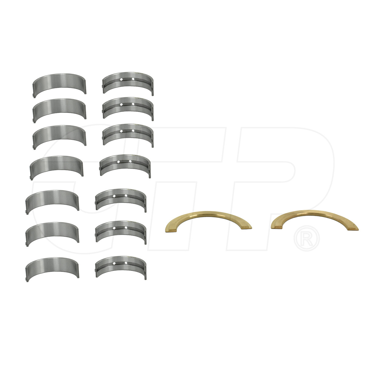 1969534, 196-9534 Main Engine Bearing Set
For CAT Caterpillar Machines 

For Engine Model: 3306, 3306B, 3306C: Application: 12H, 12H ES, 12H NA, 140G, 140H, 140H ES, 140H NA, 143H,14H NA, 160H, 160H ES, 160H NA, 163H NA, 235B, 330, 330B L, 350, 545, 572R, 611, 615C, 627B, 627F, 627G, 637E, 637G, 65C