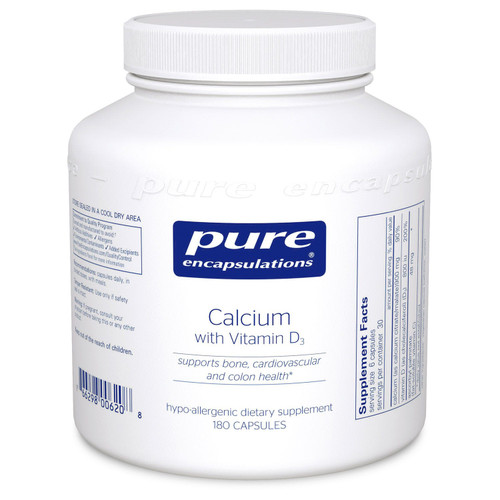 Pure Encapsulations Calcium with Vitamin D3 180 Capsules Pure Encapsulations Calcium with Vitamin D3 180 Capsules