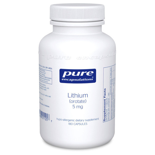 Pure Encapsulations Lithium (Orotate) 5 mg 180 Capsules