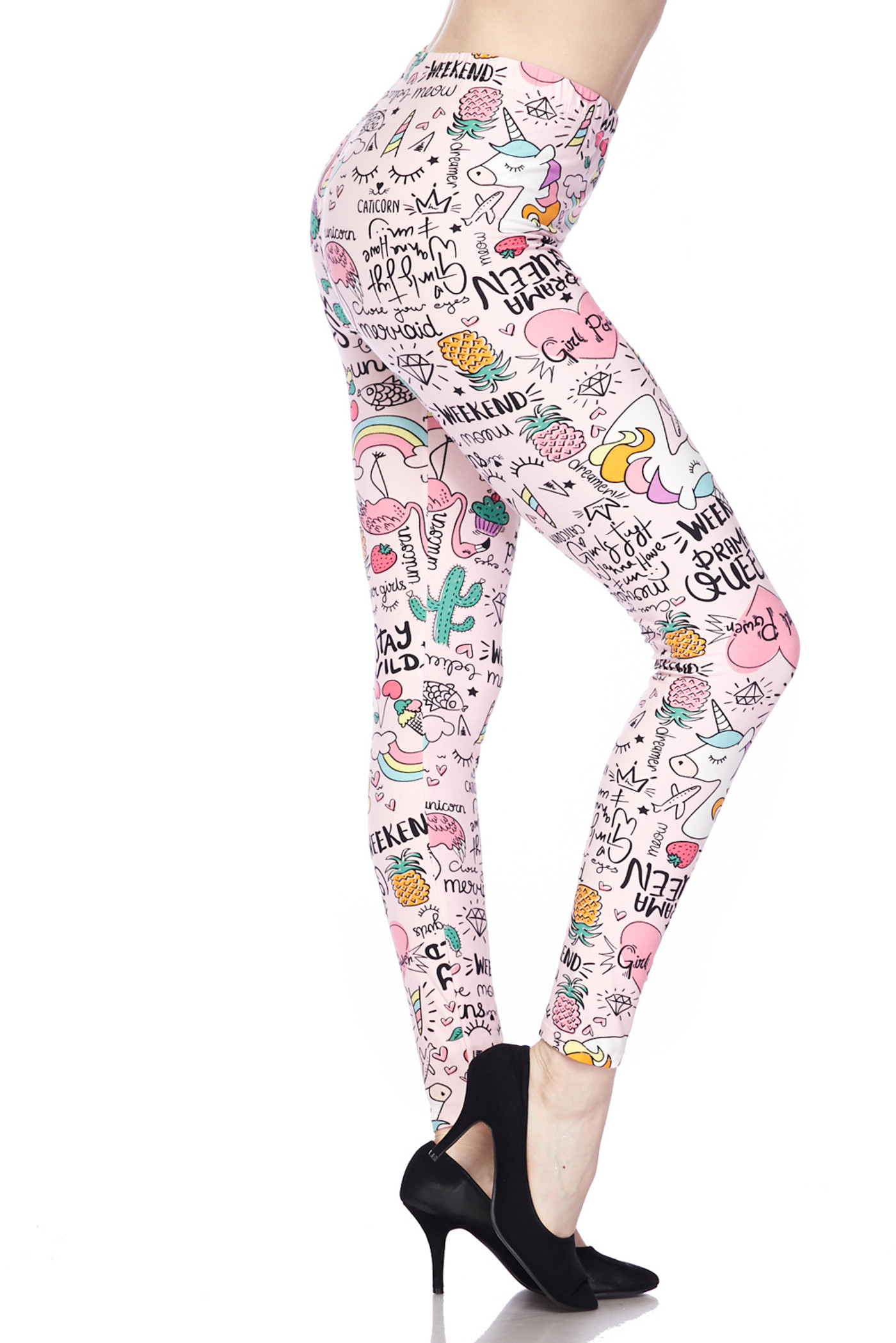 Buttery Smooth Rainbow Unicorn Celebration Plus Size Leggings