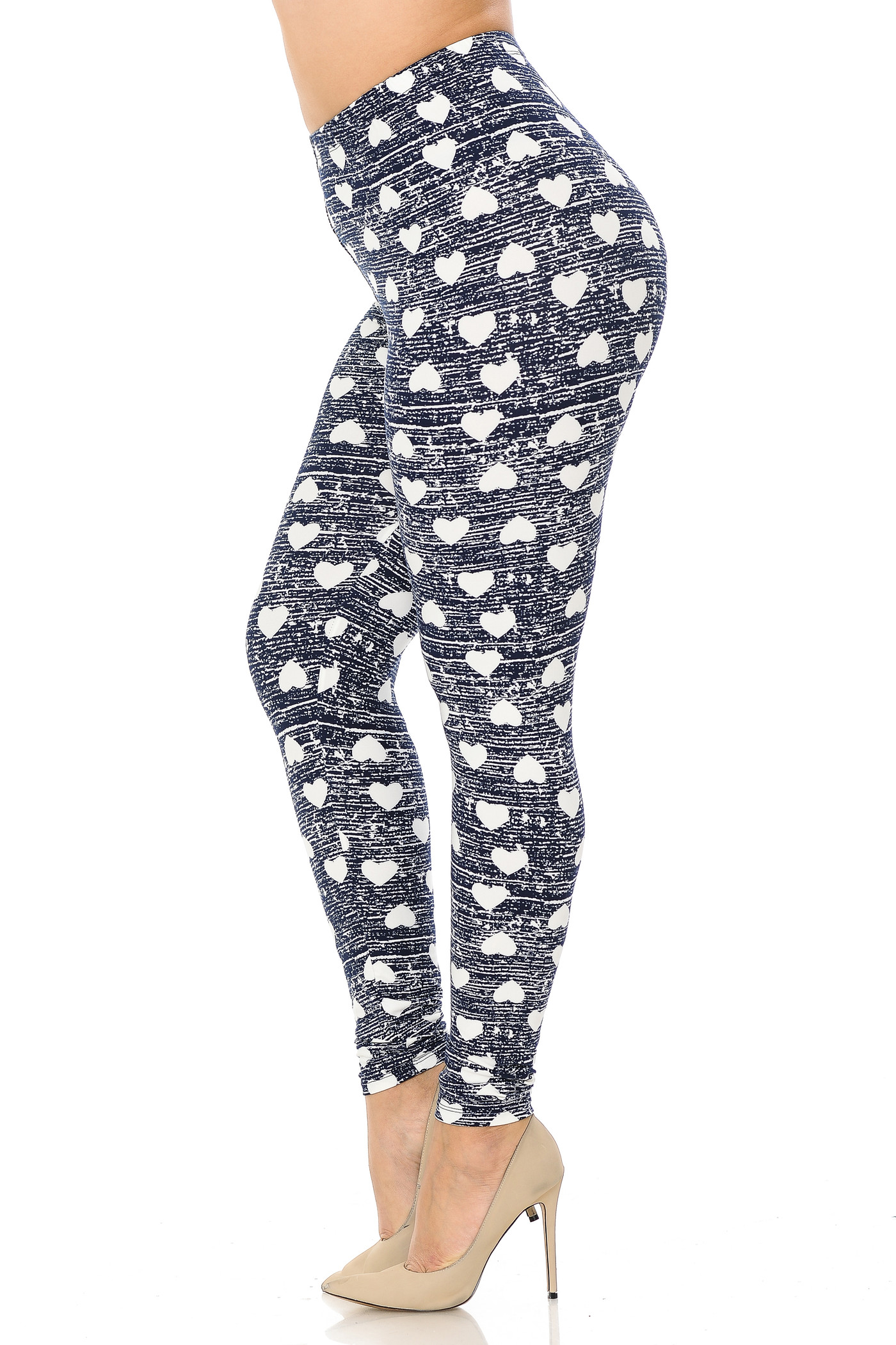 Buttery Smooth Rustic Hearts Plus Size Leggings