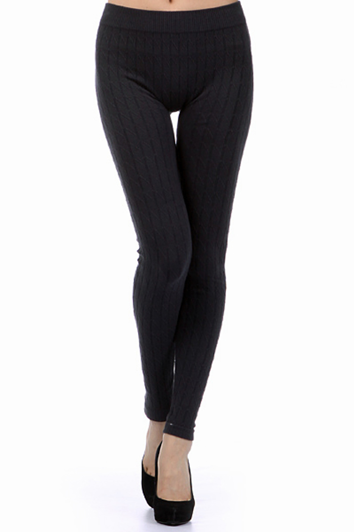 Womens Khaki Seamless Chevron Leggings