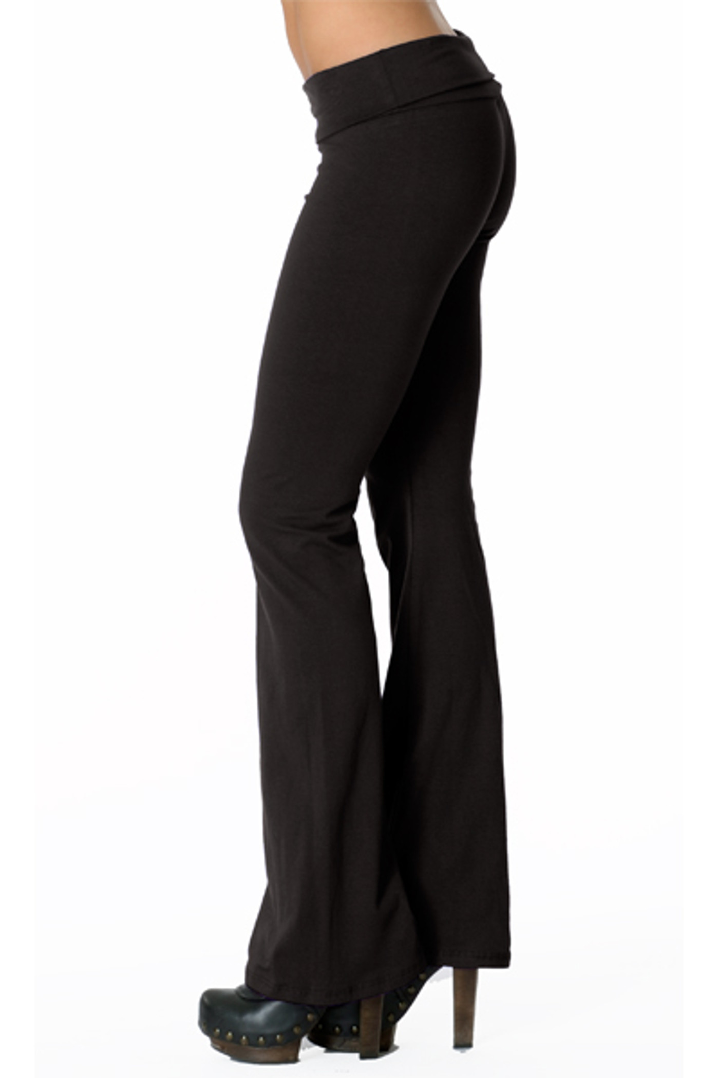 Buy Cotton Foldover Flare Leggings - Order Bottoms online