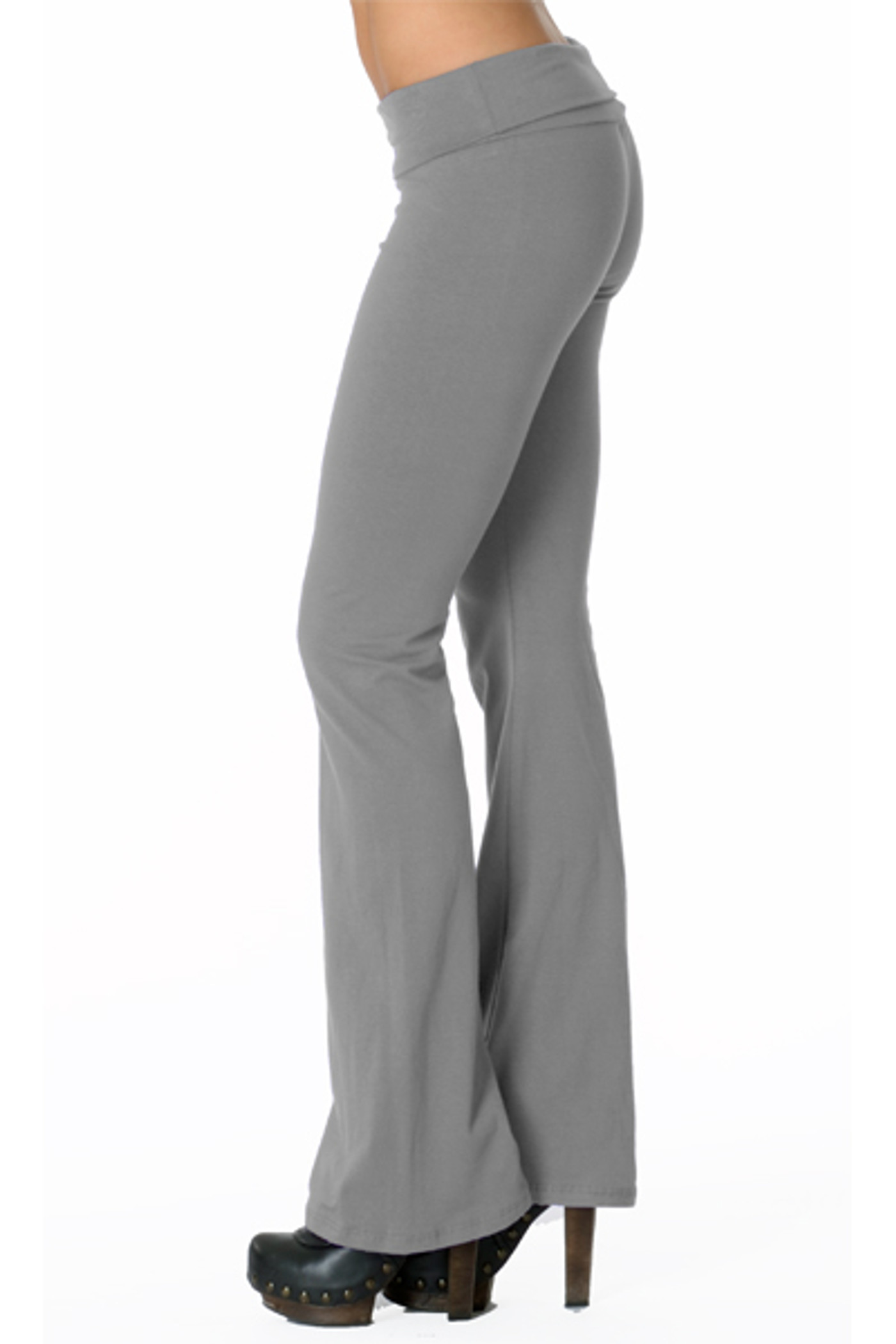 Viosi Yoga Pants for Women Straight Leg Fold Over High Waisted Cotton  Spandex
