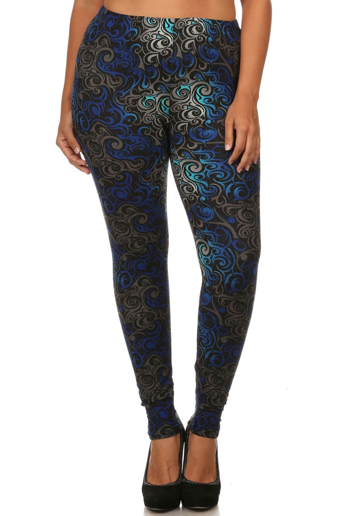 Twisted Swirl Plus Size Leggings