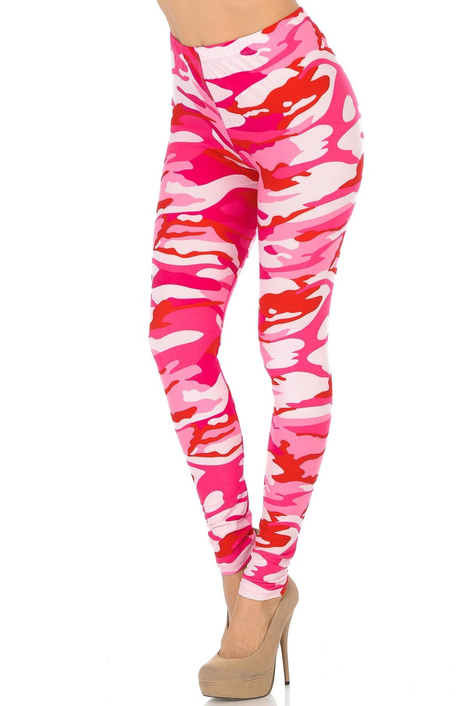 plus size pink leggings