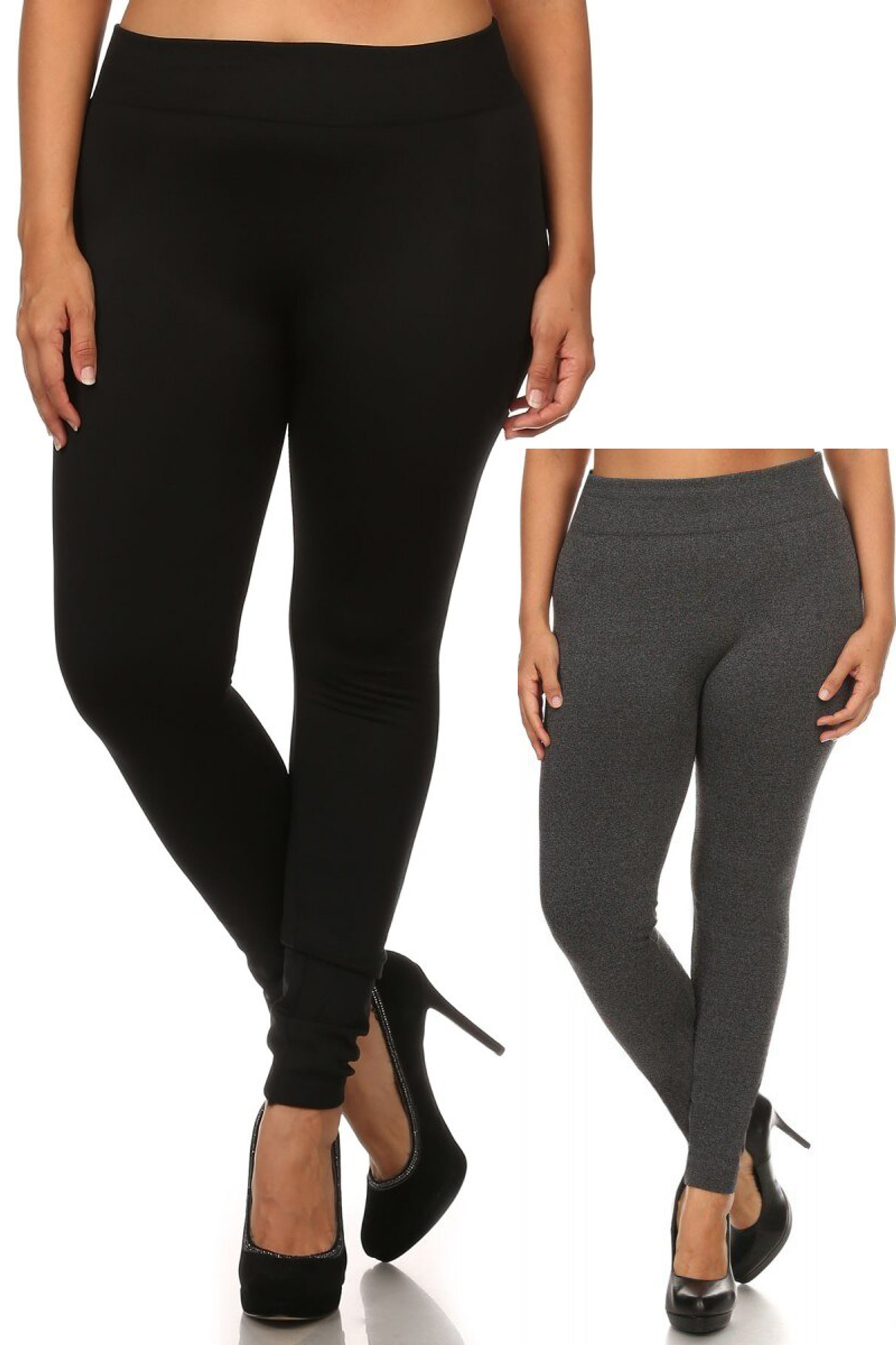 women's plus size fleece lined leggings