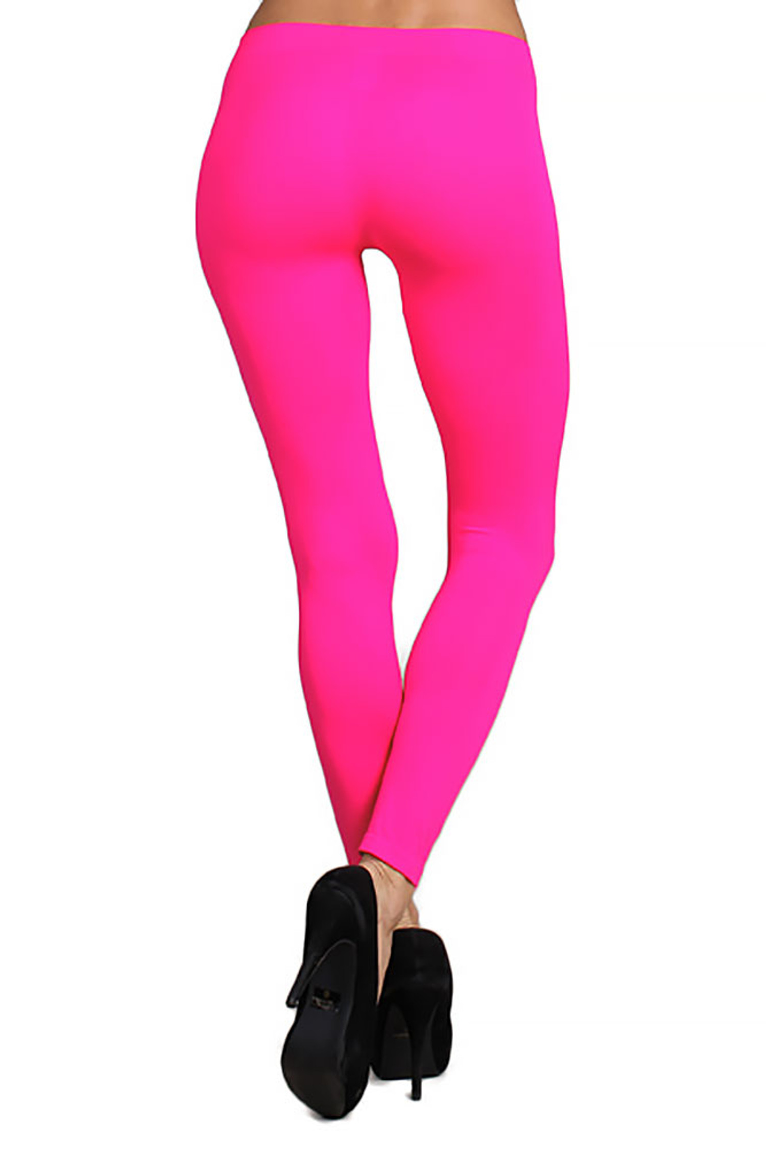 American Apparel Hot Pink Leggings, Spandex, Neon Leggings, Size Small 