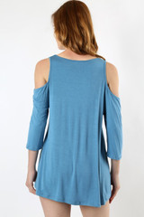 Premium Loose Fit Cold Shoulder Rayon Top